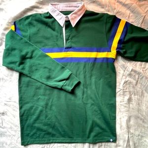 Men’s green rugby polo